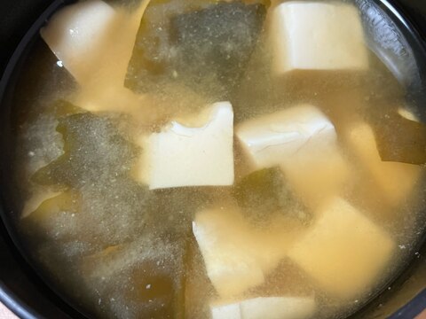 ダブル出汁で作った豆腐の味噌汁